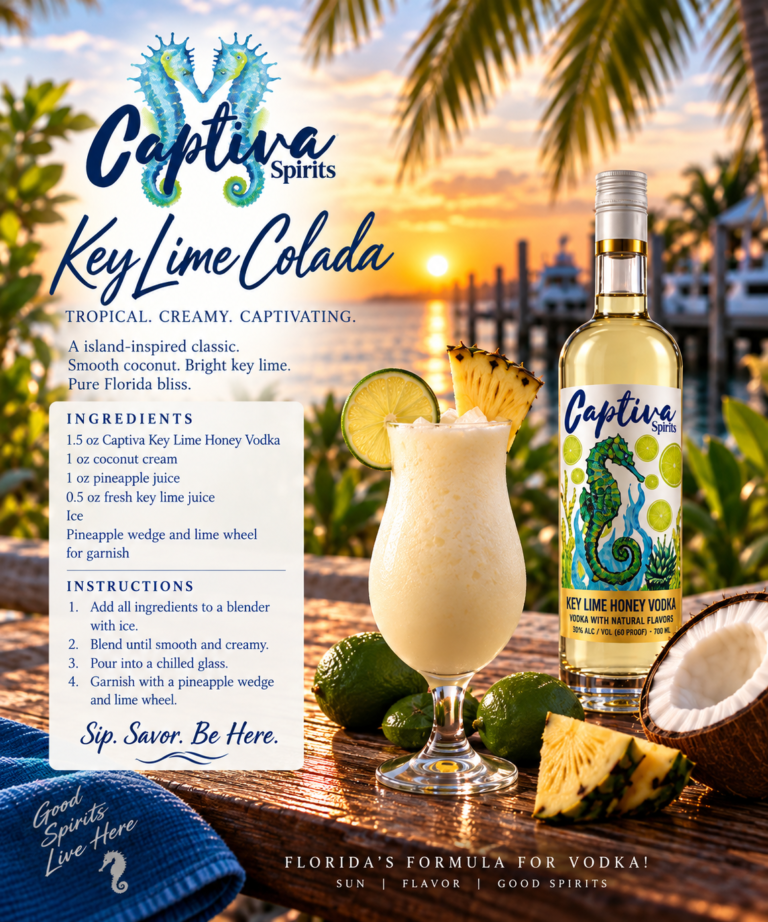 Corrected Captiva cocktail creative with authentic bottle proportions