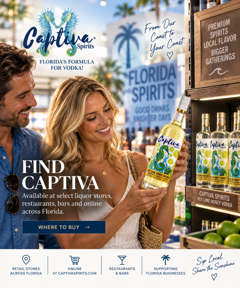 Taste Captiva cocktail and events lifestyle scene with Captiva Key Lime Honey Vodka.